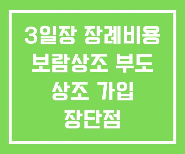 3일장 장례비용 보람상조 부도 상조 가입 장단점 3일장 장례비용 보람상조 부도 상조 가입 장단점