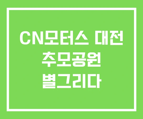 CN모터스 대전 추모공원 별그리다 CN모터스 대전 추모공원 별그리다