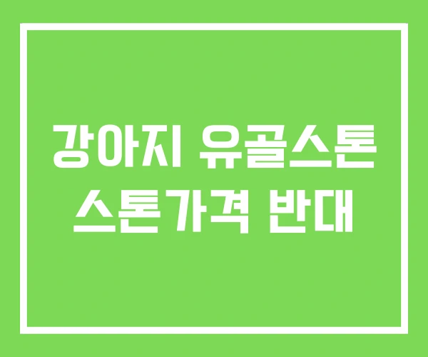 강아지 유골스톤 스톤가격 반대