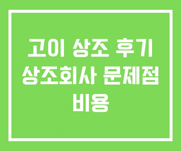고이 상조 후기 상조회사 문제점 비용 고이 상조 후기 상조회사 문제점 비용