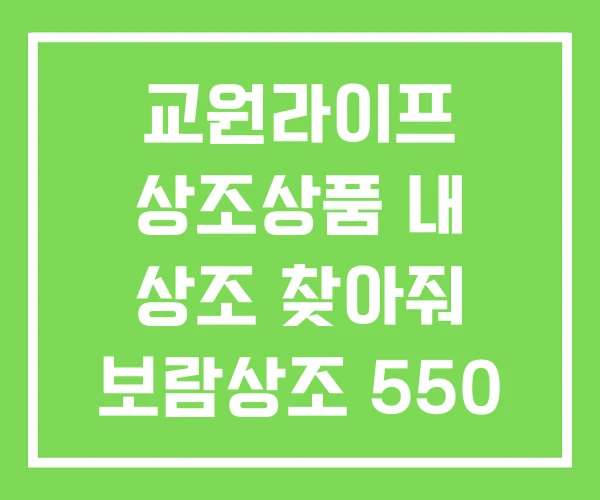 교원라이프 상조상품 내 상조 찾아줘 보람상조 550 후기 교원라이프 상조상품 내 상조 찾아줘 보람상조 550 후기