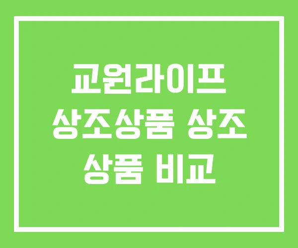 교원라이프 상조상품 상조 상품 비교 교원라이프 상조상품 상조 상품 비교