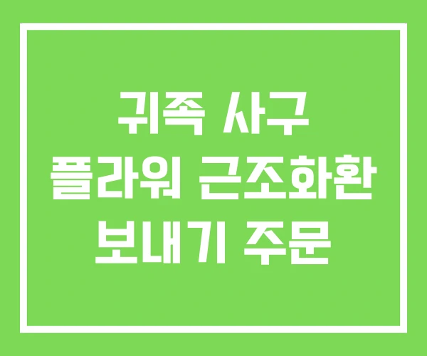 귀족 사구 플라워 근조화환 보내기 주문