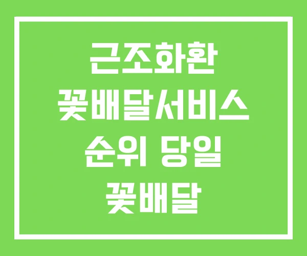 근조화환 꽃배달서비스 순위 당일 꽃배달