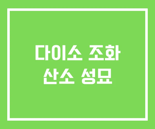 다이소 조화 산소 성묘