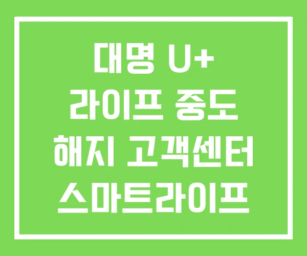 대명 U+ 라이프 중도 해지 고객센터 스마트라이프 후기 대명 U+ 라이프 중도 해지 고객센터 스마트라이프 후기