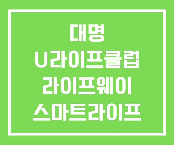 대명 U라이프클럽 라이프웨이 스마트라이프