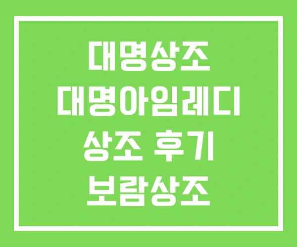 대명상조 대명아임레디 상조 후기 보람상조 19,000원