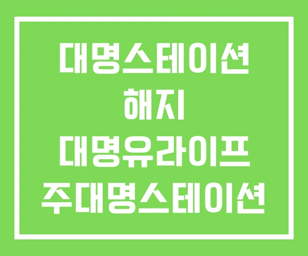 대명스테이션 해지 대명유라이프 주대명스테이션