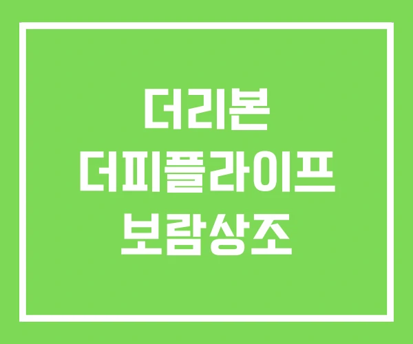 더리본 더피플라이프 보람상조