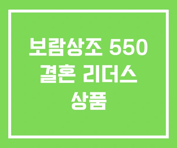 보람상조 550 결혼 리더스 상품 보람상조 550 결혼 리더스 상품