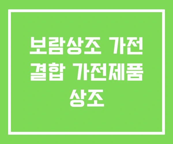 보람상조 가전 결합 가전제품 상조 보람상조 가전 결합 가전제품 상조