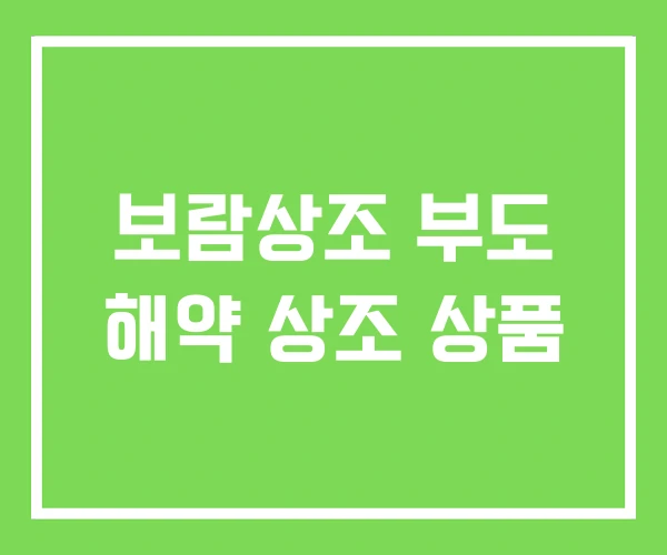 보람상조 부도 해약 상조 상품