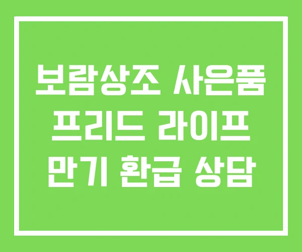 보람상조 사은품 프리드 라이프 만기 환급 상담 보람상조 사은품 프리드 라이프 만기 환급 상담