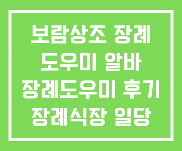 보람상조 장례 도우미 알바 장례도우미 후기 장례식장 일당 보람상조 장례 도우미 알바 장례도우미 후기 장례식장 일당