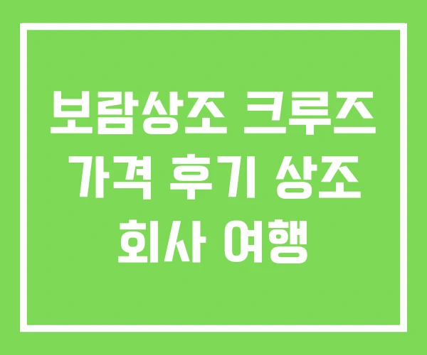 보람상조 크루즈 가격 후기 상조 회사 여행 보람상조 크루즈 가격 후기 상조 회사 여행