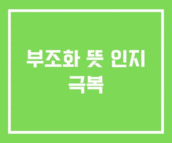 부조화 뜻 인지 극복