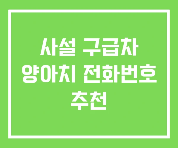 사설 구급차 양아치 전화번호 추천 사설 구급차 양아치 전화번호 추천