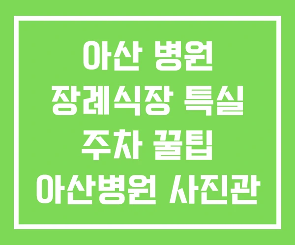 아산 병원 장례식장 특실 주차 꿀팁 아산병원 사진관 아산 병원 장례식장 특실 주차 꿀팁 아산병원 사진관
