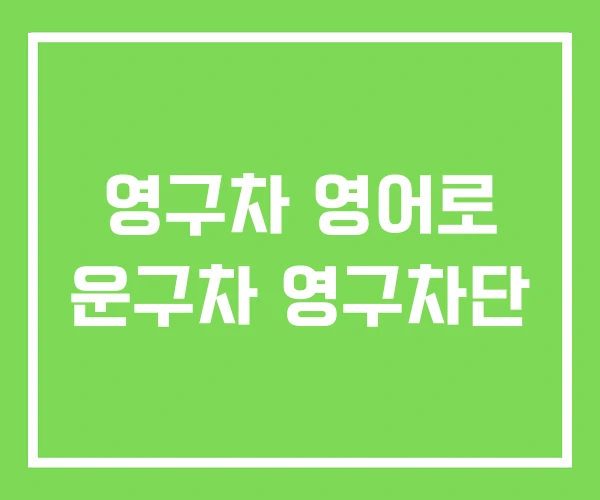 영구차 영어로 운구차 영구차단