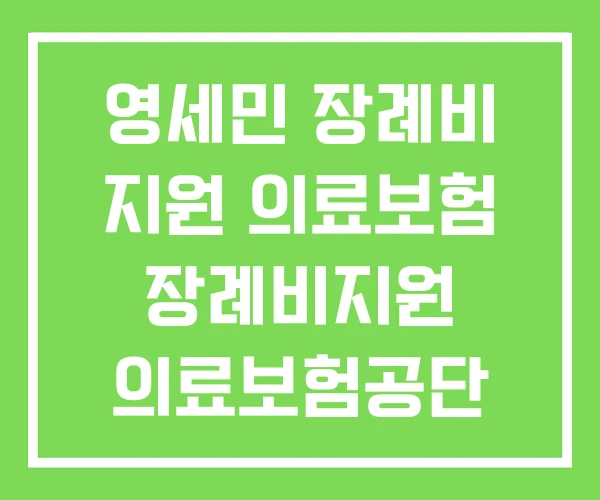 영세민 장례비 지원 의료보험 장례비지원 의료보험공단