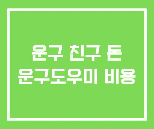 운구 친구 돈 운구도우미 비용 운구 친구 돈 운구도우미 비용