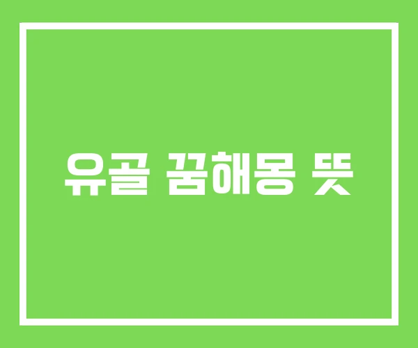 유골 꿈해몽 뜻