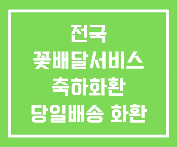 전국 꽃배달서비스 축하화환 당일배송 화환 배달