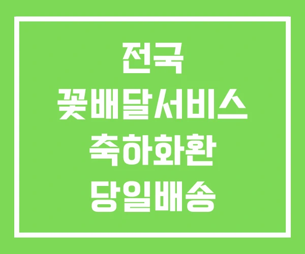 전국 꽃배달서비스 축하화환 당일배송