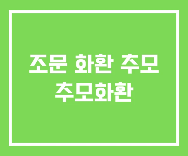 조문 화환 추모 추모화환