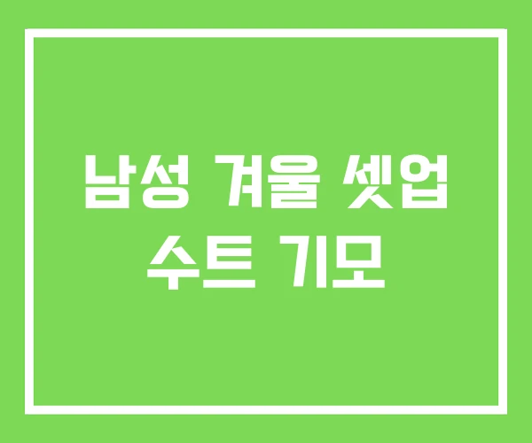 남성 겨울 셋업 수트 기모 남성 겨울 셋업 수트 기모