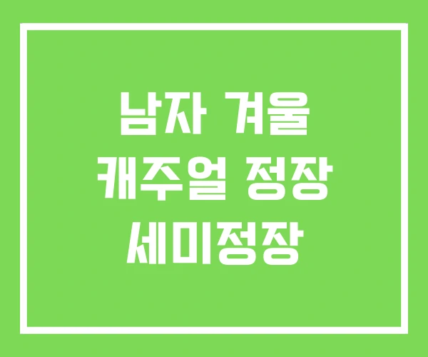 남자 겨울 캐주얼 정장 세미정장 남자 겨울 캐주얼 정장 세미정장