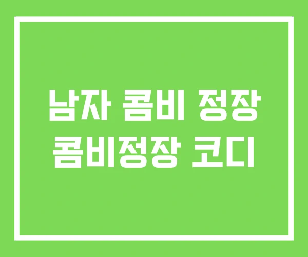 남자 콤비 정장 콤비정장 코디 남자 콤비 정장 콤비정장 코디