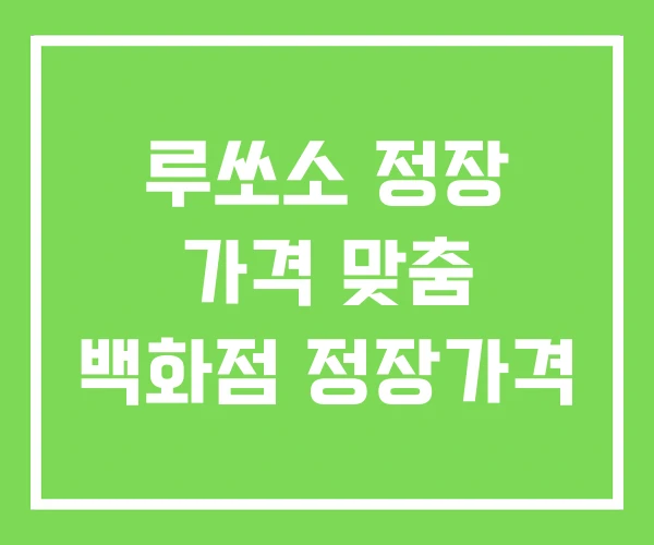 루쏘소 정장 가격 맞춤 백화점 정장가격 루쏘소 정장 가격 맞춤 백화점 정장가격