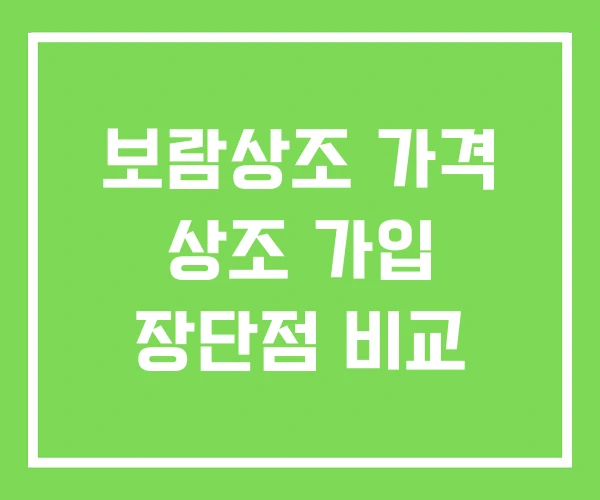 보람상조 가격 상조 가입 장단점 비교 보람상조 가격 상조 가입 장단점 비교
