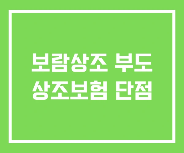보람상조 부도 상조보험 단점