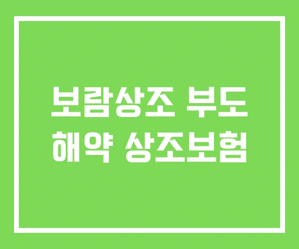 보람상조 부도 해약 상조보험