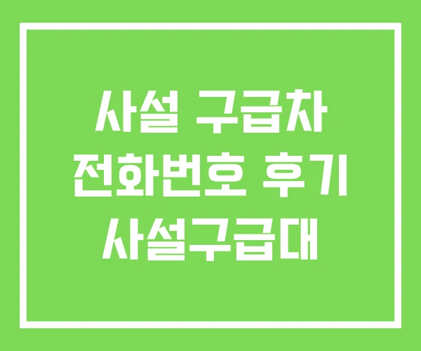 사설 구급차 전화번호 후기 사설구급대 사설 구급차 전화번호 후기 사설구급대