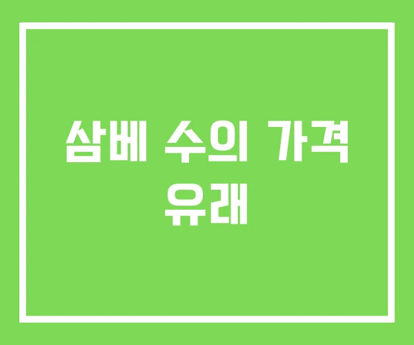 삼베 수의 가격 유래
