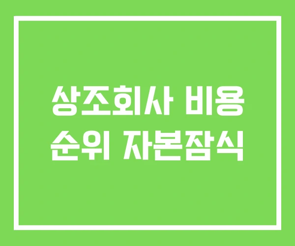 상조회사 비용 순위 자본잠식 상조회사 비용 순위 자본잠식