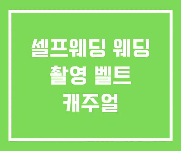 셀프웨딩 웨딩 촬영 벨트 캐주얼 셀프웨딩 웨딩 촬영 벨트 캐주얼