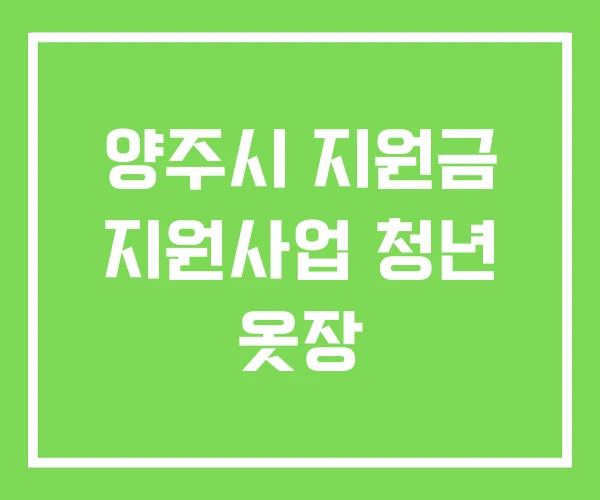 양주시 지원금 지원사업 청년 옷장 양주시 지원금 지원사업 청년 옷장