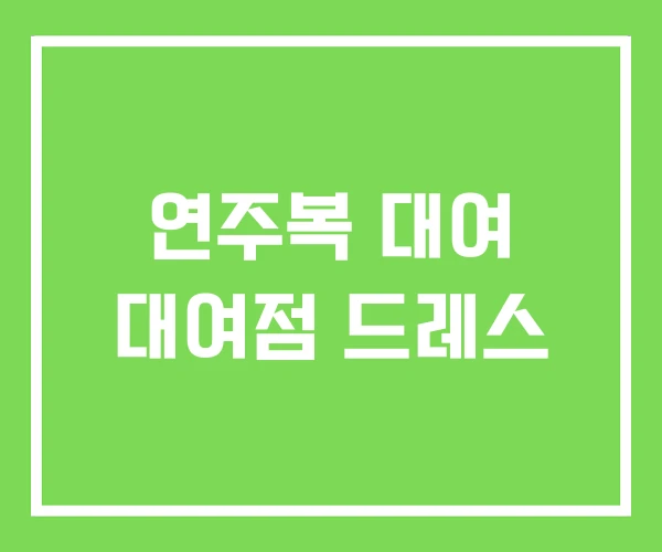 연주복 대여 대여점 드레스 연주복 대여 대여점 드레스