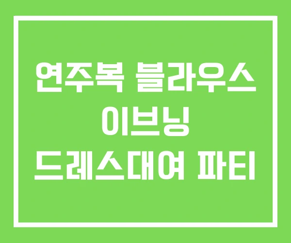 연주복 블라우스 이브닝 드레스대여 파티 연주복 블라우스 이브닝 드레스대여 파티