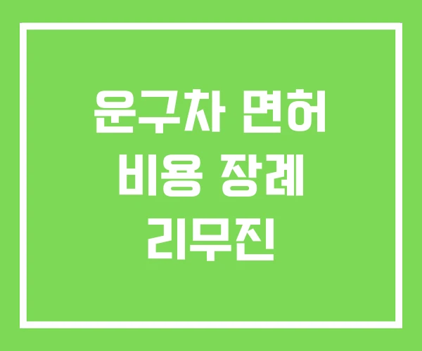 운구차 면허 비용 장례 리무진