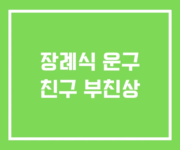 장례식 운구 친구 부친상 장례식 운구 친구 부친상