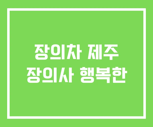 장의차 제주 장의사 행복한