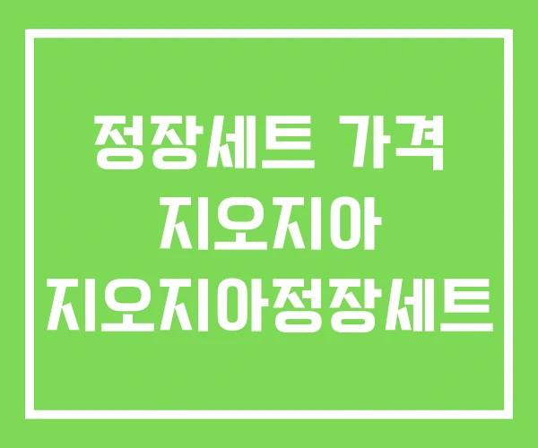 정장세트 가격 지오지아 지오지아정장세트