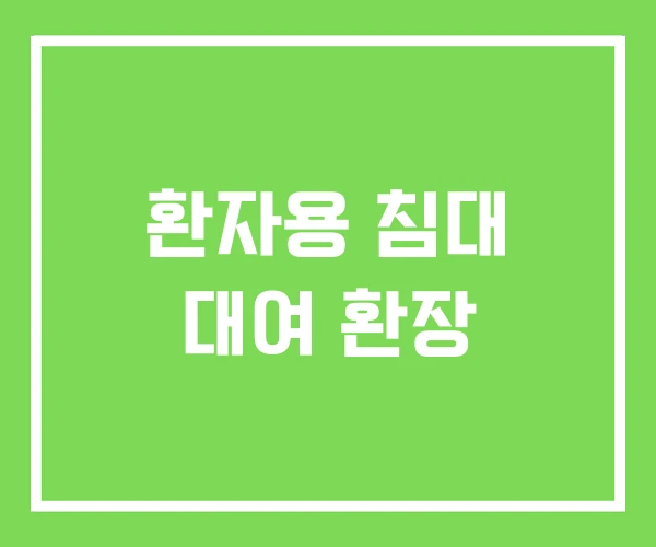 환자용 침대 대여 환장 환자용 침대 대여 환장