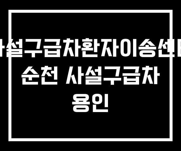 사설구급차환자이송센터 순천 사설구급차 용인 사설구급차환자이송센터 순천 사설구급차 용인